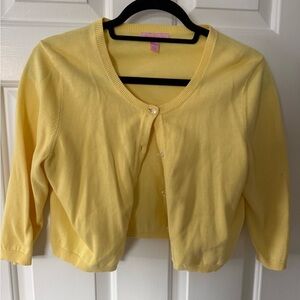 Lilly Pulitzer Yellow Cardigan Sweater
